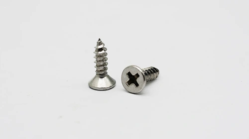 CSK head self tapping screw nickel plated